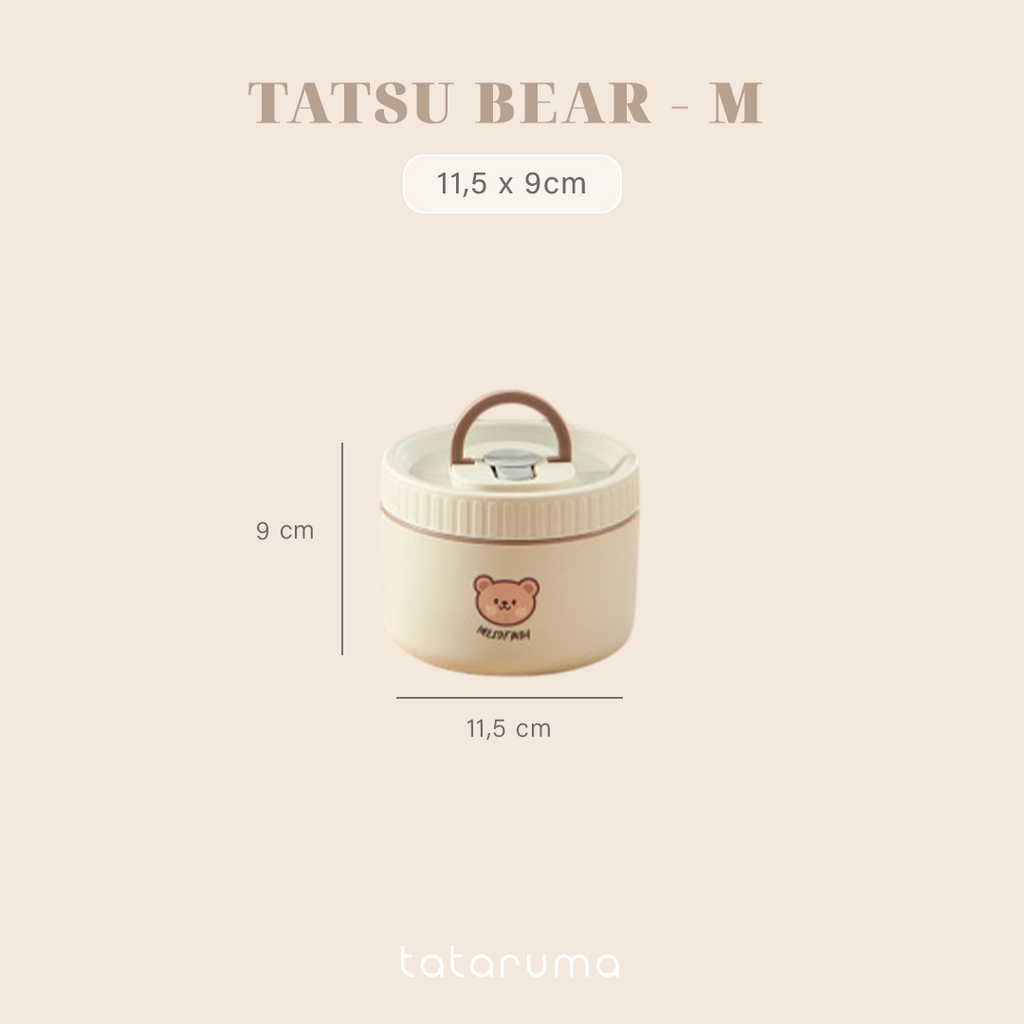 TATSU - Lunch Box Kotak Bekal Tahan Panas Stainless 304 dengan Tas Piknik Sekolah Kerja Meal Bag
