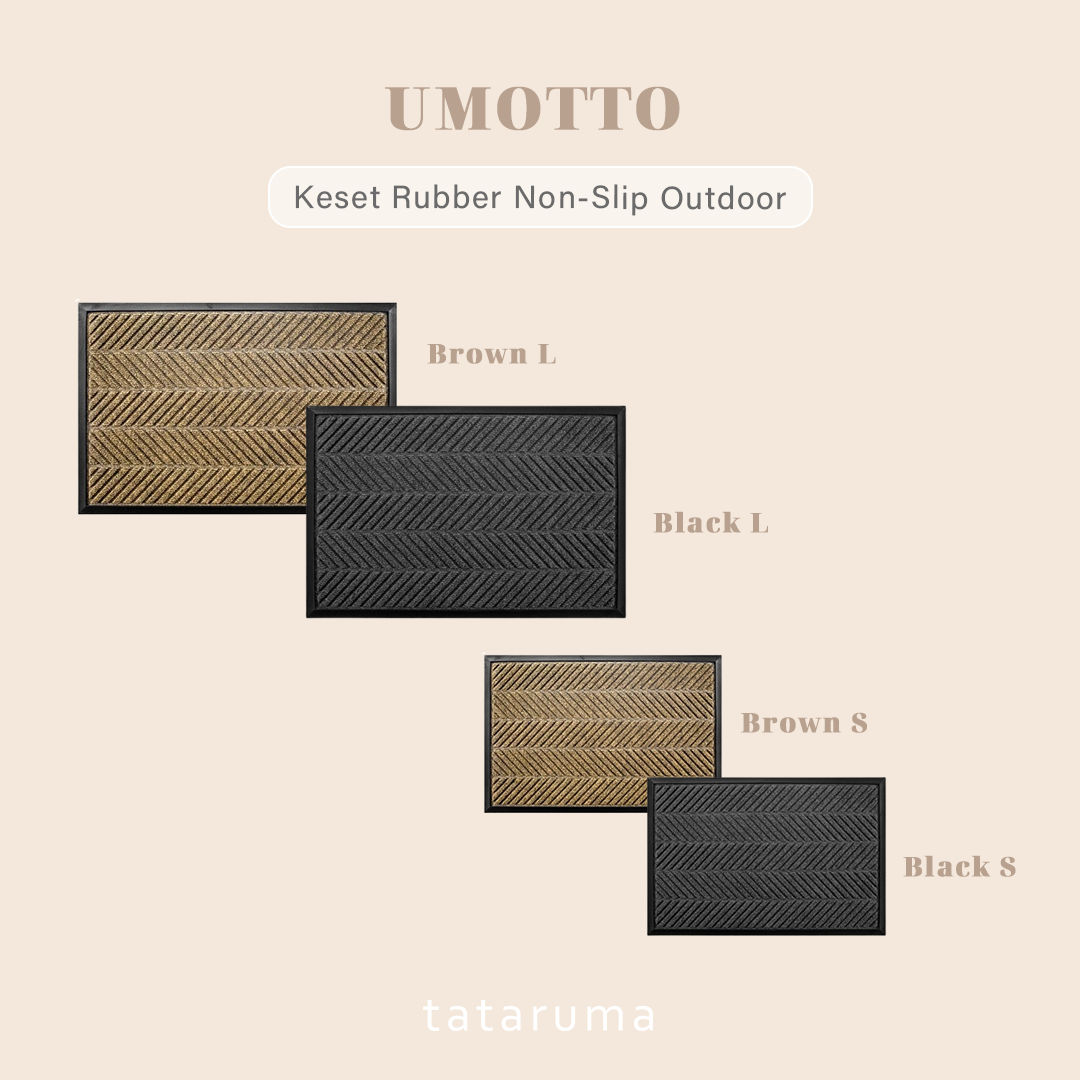 UMOTTO - Keset Non-slip Outdoor Depan Pintu Rubber tebal  Motif Estetik